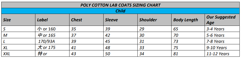 Poly Cotton Lab Coat - Child